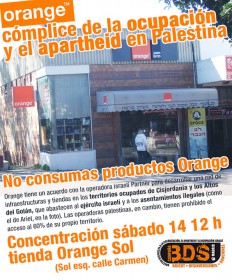 Orange cómplice de la colonización israelí