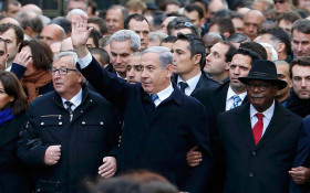 La hipocresía de Netanyahu en la marcha de París de Charlie Hebdo