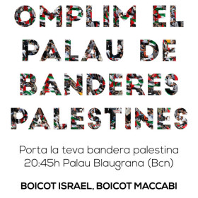 Comunicado unitario por la visita del Maccabi Tel Aviv a Barcelona