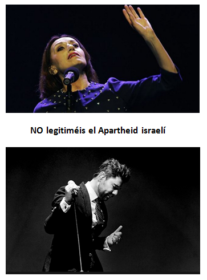 La RESCOP pide a Miguel Poveda y Luz Casal que no legitimen el Apartheid israelí