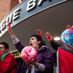 Maccabi es Apartheid. Concentración en Barcelona 29 de marzo