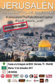 Declaración contra la decisión de Trump de trasladar su embajada a Jerusalén