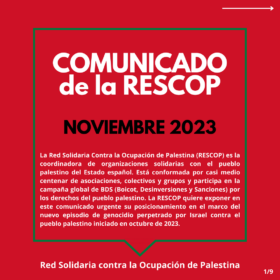 Comunicado de la RESCOP noviembre 2023