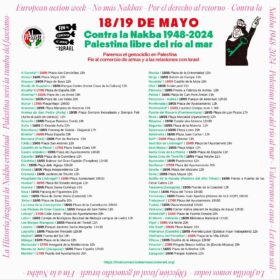 5ª Jornada de Movilización Estatal contra genocidio en Palestina 18 y 19 de mayo 2024