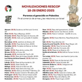 13ª Movilización estatal por Palestina del 18 al 26 de enero de 2025